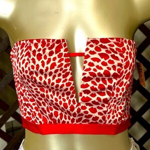 Victoria's Secret Women's Red and White Corset